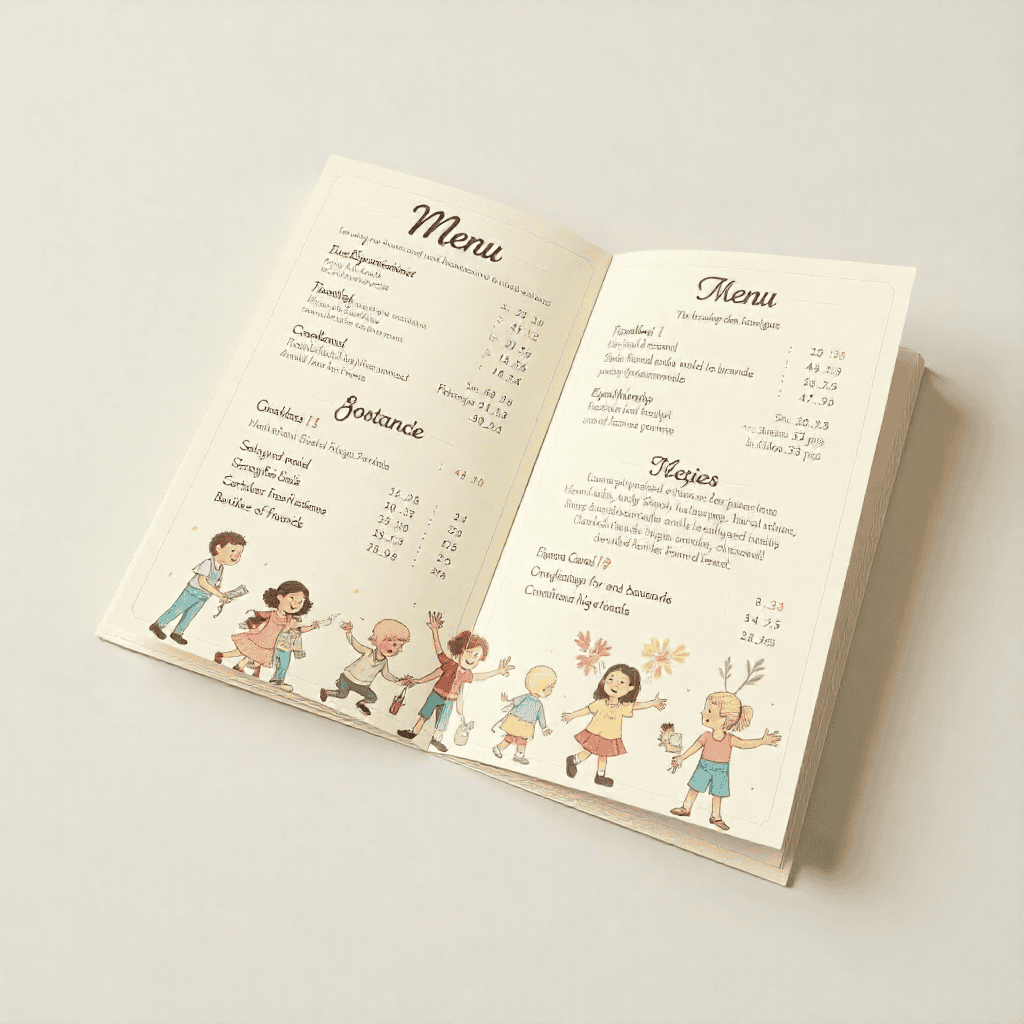 Restaurant menu